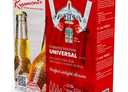 RIGAMONTI TAPPATRICE A DOPPIA LEVA PER TAPPI A CORONA D.MM26,5 ART.105