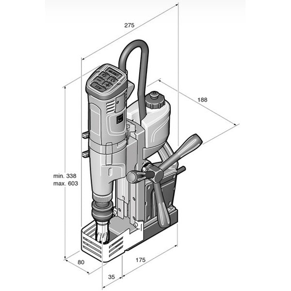 FEIN TRAPANO MAGNETICO MOD. KBU 35 MQW POTENZA 1100W