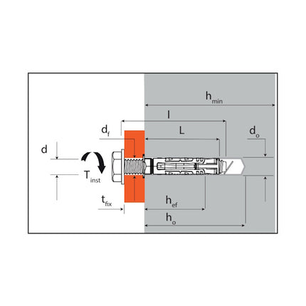 ELEMATIC TASSELLO TRIDER M 8 SENZA VITE