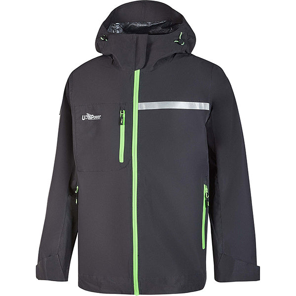 U-POWER GIACCA ANTIPIOGGIA MOD. TUTENDO ASPHALT GREY/GREEN