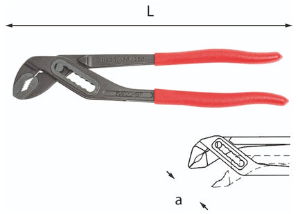 USAG  180 C PINZA REGOLABILE A CERNIERA CHIUSA MM250
