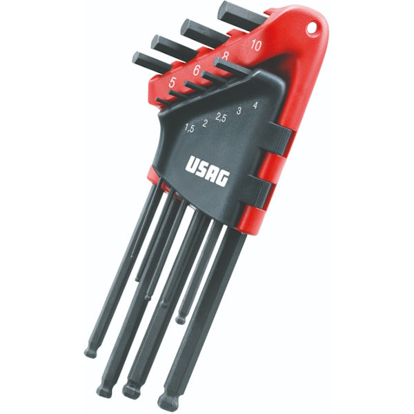 USAG  280 LTS/S9 9 CHIAVI MASCHIO ESAGONALI PIEGATE SFERICHE SERIE