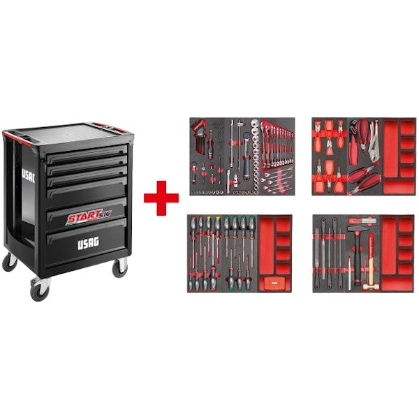 USAG  516 ST6NMM CARRELLO START ASSORTIMENTO MANUTENZIONE NERO