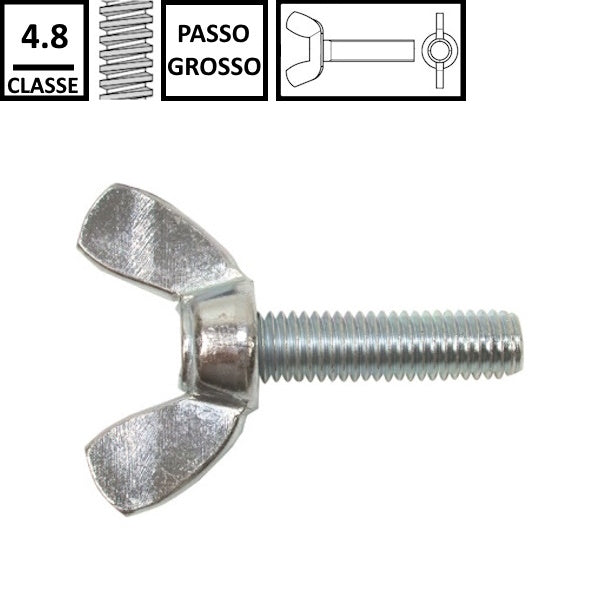 VITE AD ALETTE ZINCATA BIANCA M 8X30 DIN 316