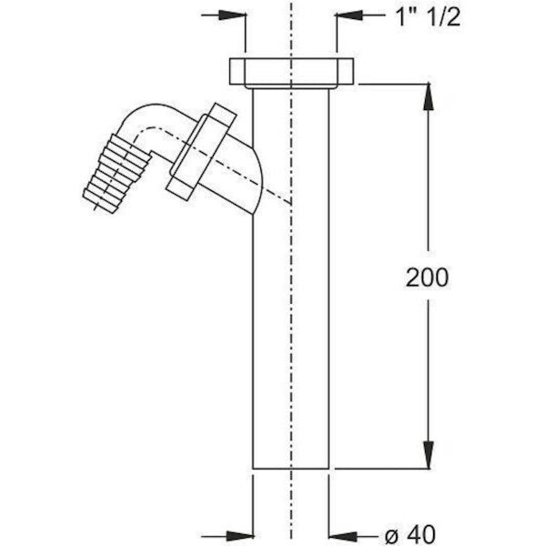 IDRO-BRIC ATTACCO LAVATRICE SU TUBO FLANGIATO