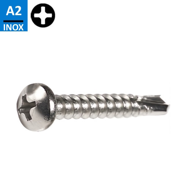 VITE AUTOPERFORANTE TC PH IN ACCIAIO INOX A2 D.MM 4,2X 13 UNI 8118