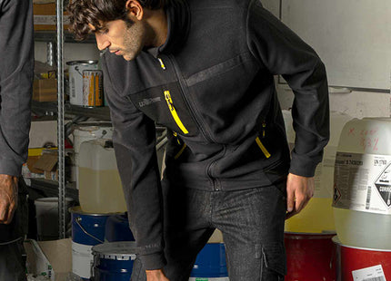 U-POWER FELPA IN PILE CON ZIP VENUS COLORE BLACK CARBON