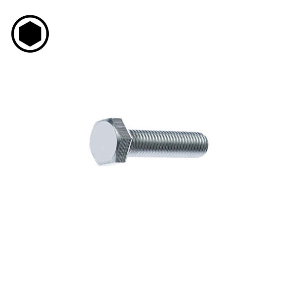 VITE TE INTERAMENTE FILETTATA CL. 8.8 ZINCATA BIANCA M12X 60 UNI 5739