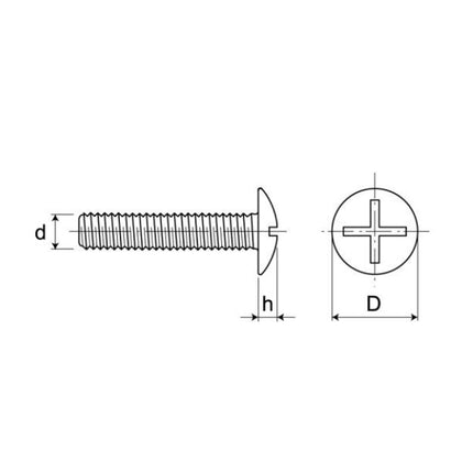 VITE TBL INTERAMENTE FILETTATA CLASSE 4.8 ZINCATA BIANCA M 6X 25