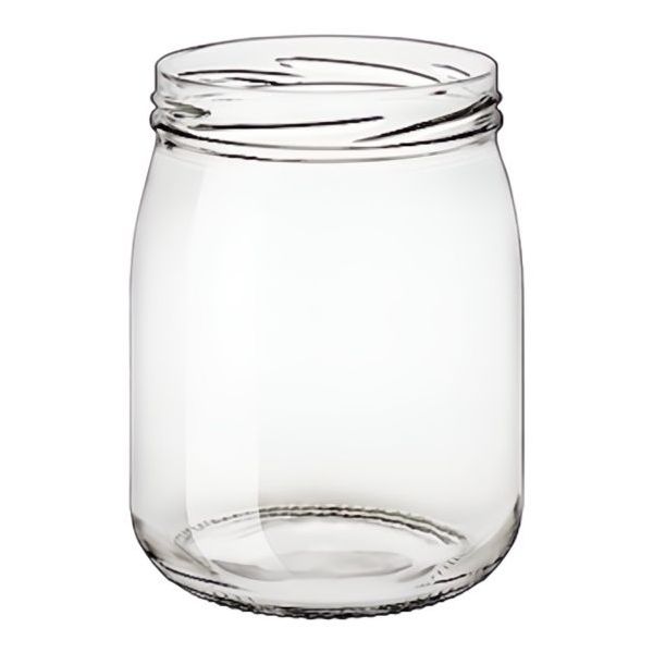 VASO IN VETRO ORTO PER ALIMENTI ML.580 SENZA CAPSULA D.MM82