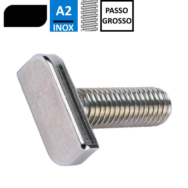 VITE TESTA A MARTELLO IN ACCIAIO INOX A2 TIPO 28/15 M 8X 40