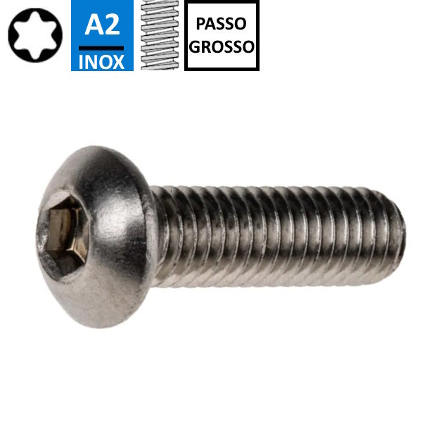 VITE TBEI TX IN ACCIAIO INOX A2 M 6X 16 ISO 7380