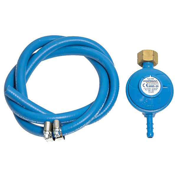CAMPINGAZ KIT PER BOMBOLE GAS REGOLATORE+TUBO+ FASCETTE ATTACCO ITALIA