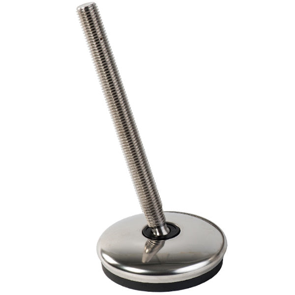 GETECH PIEDE INOX A2 SNODATO BASE GOMMA D.MM95 M16X208 KG2200