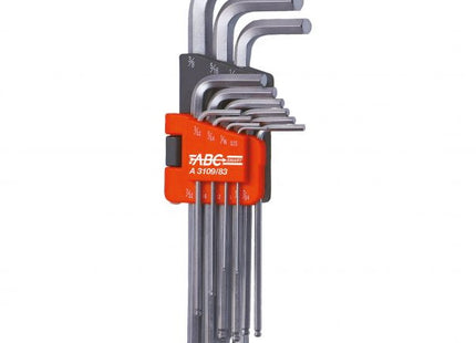 ABC TOOLS SMART SERIE 13 CHIAVI MASCHIO ESAGONALI SFERICHE A POLLICI