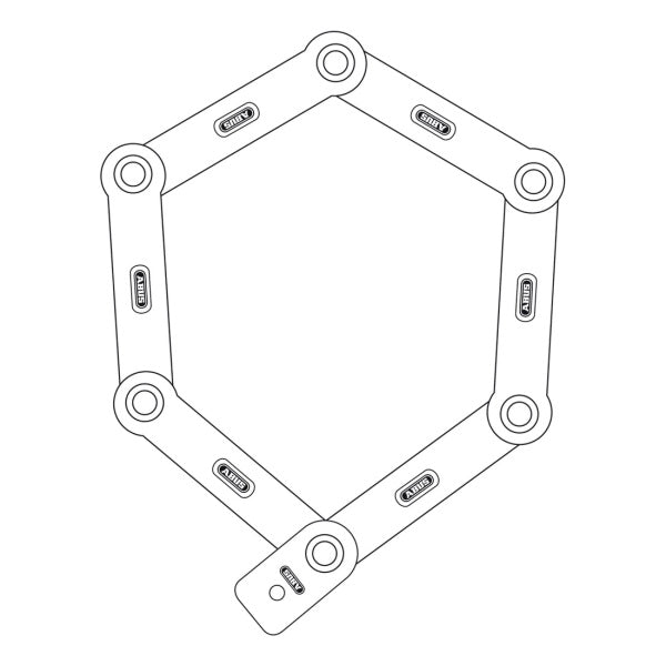 ABUS BORDO LITE BLACK ANTIFURTO PIEGHEVOLE PER BICICLETTA CM85*