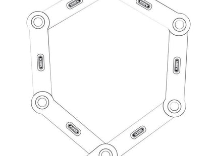 ABUS BORDO LITE WHITE ANTIFURTO PIEGHEVOLE PER BICICLETTA CM85*