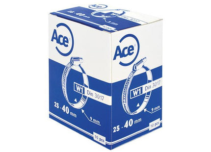 ACE FASCETTA STRINGITUBO MOD. NP9-W1 MM 9 D.MM 16- 27 SCATOLA DA PZ10