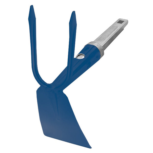 AGEF ZAPPETTA QUADRO BIDENTE IN ACCIAIO BLU PER MANICO POLICLICK*