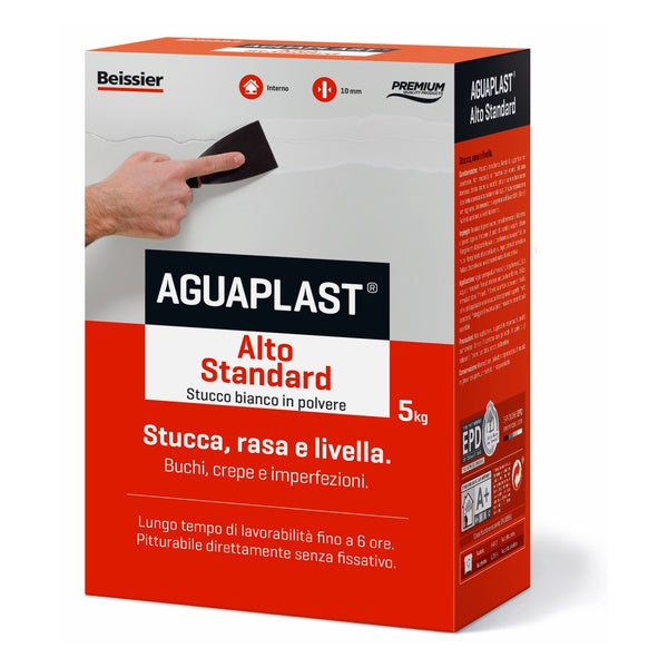 AGUAPLAST ALTO STANDARD STUCCO IN POLVERE BIANCO KG 5