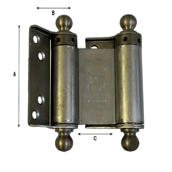 ALDEGHI ART. 100AL CERNIERA A MOLLA CON POMOLI SFERICI GREZZA MM 75*