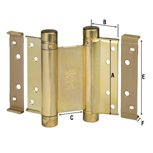 ALDEGHI ART. 101AO CERNIERA A MOLLA POMOLI CILINDRICI OTTONATA