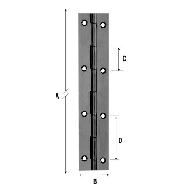 ALDEGHI ART.1204AL-PO CERNIERA A METRAGGIO CON FORI GREZZA