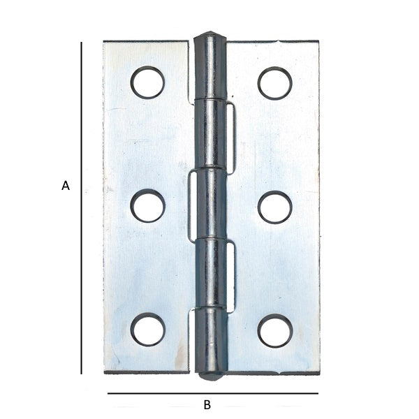 ALDEGHI ART. 120AZ CERNIERA STRETTA ZINCATA MM50