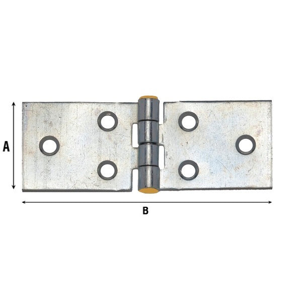 ALDEGHI ART. 122AZ-PO CERNIERA LUNGA ZINCATA PERNO OTTONE
