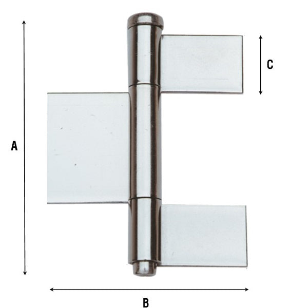 ALDEGHI ART.1221IN CERNIERA A 3 ALI IN ACCIAIO INOX