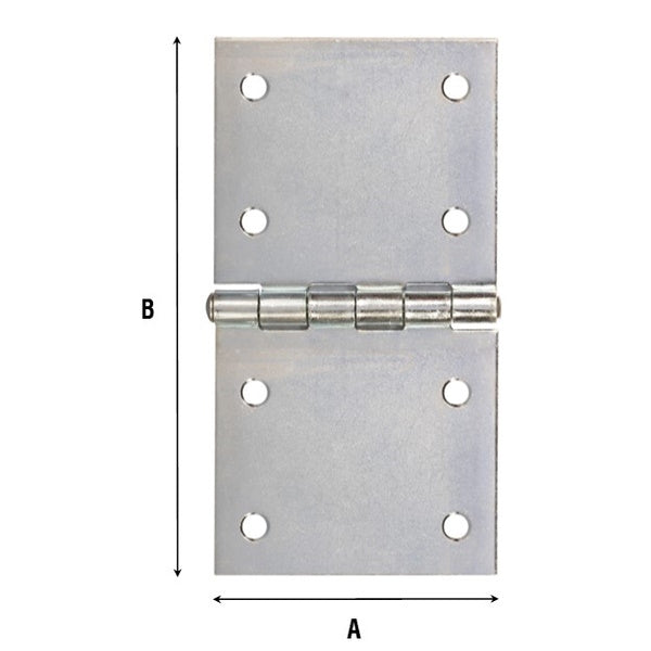 ALDEGHI ART. 126AZ CERNIERA RETTANGOLARE PESANTE ZINCATA