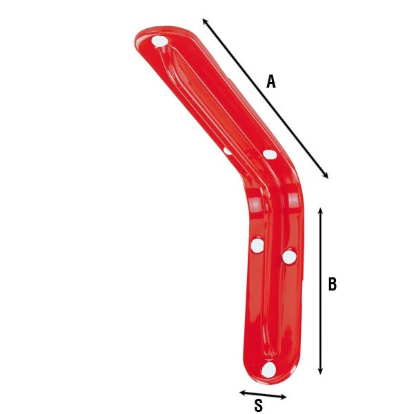 ALDEGHI REGGIMENSOLA IN ACCIAIO VERNICIATO ROSSO ART.2522VR