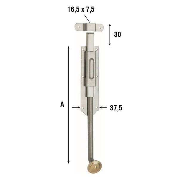 ALDEGHI ART. 270 CATENACCIO VERTICALE A CODA GREZZO MM300