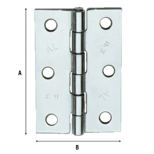 ALDEGHI ART. 838IN CERNIERA MEZZA LARGA PESANTE PERNO FISSO INOX