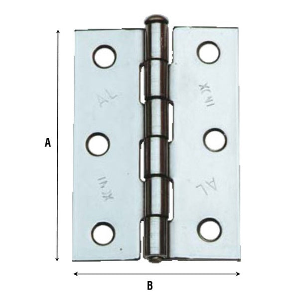 ALDEGHI ART. 840IN CERNIERA MEZZA LARGA PESANTE IN ACCIAIO INOX