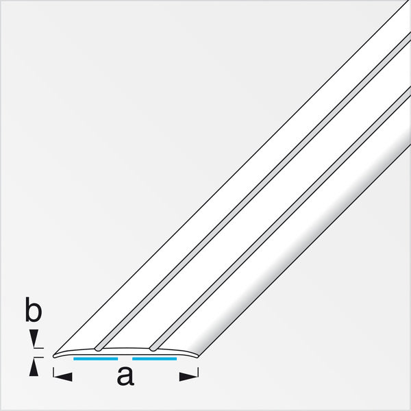 ALFER PROFILO RACCORDO PIATTO ALLUMINIO ANODIZZATO MT.1