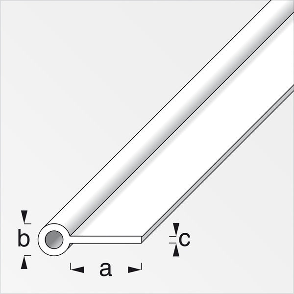 ALFER PROFILO PER CERNIERA PER MM 6,1 ALLUMINIO ANODIZZATO ARGENTO MT1