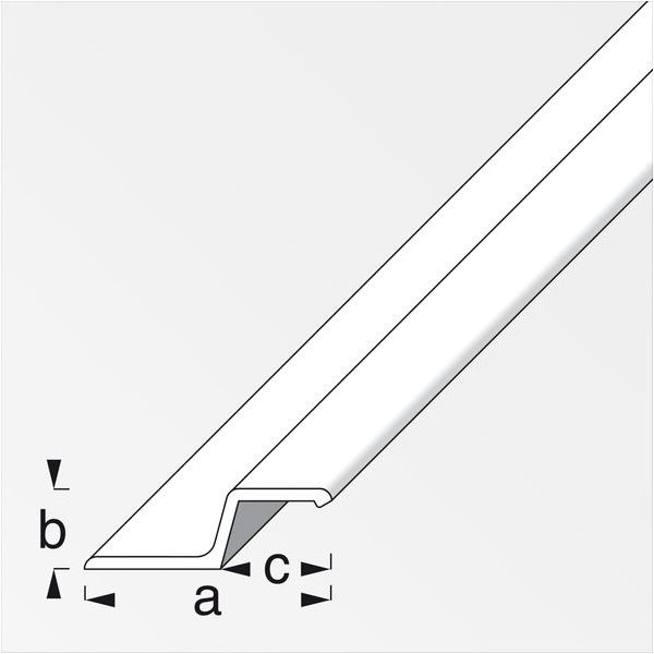 ALFER PROFILO PER MANIGLIE ALLUMINIO ANODIZZATO ARGENTO MM40X13X18 MT1