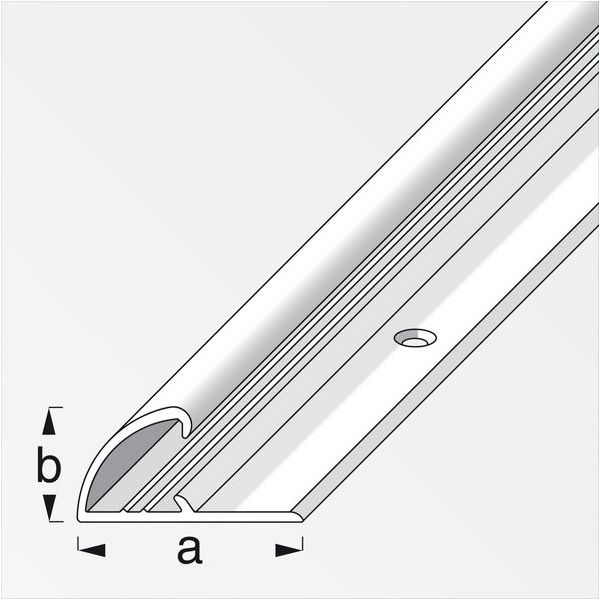 ALFER PROFILO CHIUSURA ALLUMINIO ANODIZZATO ARGENTO MM26X13 MT1