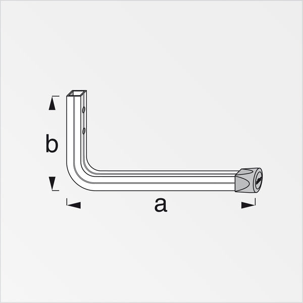 ALFER GANCIO PER PARETE ALLUMINIO NATURALE