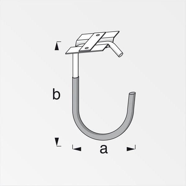 ALFER GANCIO PER BICICLETTE GOMMATO ROSSO MM125 PORTATA MAX KG30