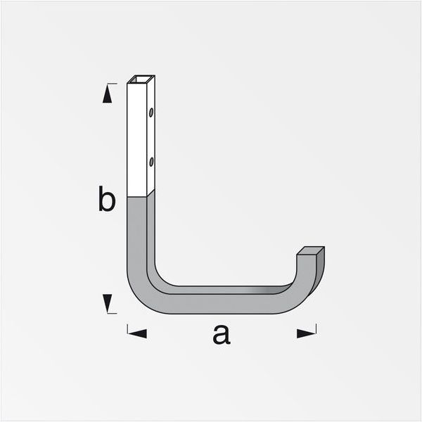 ALFER GANCIO PER PARETI ACCIAIO ZINCATO GOMMATO ROSSO