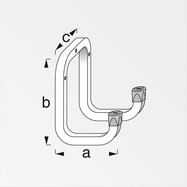 ALFER GANCIO PORTAUTENSILE DOPPIO ACCIAIO ZINCATO MM175 PORTATA KG20
