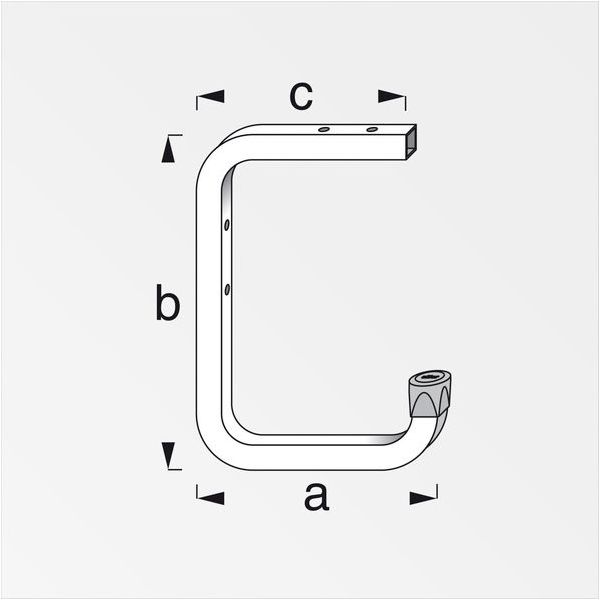 ALFER GANCIO PER PARETE/SOFFITTO ACCIAIO ZINCATO