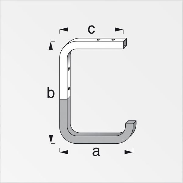 ALFER GANCIO PER PARETE/SOFFITTO ACCIAIO GOMMATO ROSSO