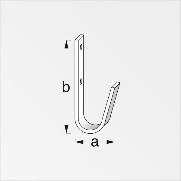 ALFER GANCIO PIATTO UNIVERSALE ACCIAIO ZINCATO MM 35 PORTATA KG30