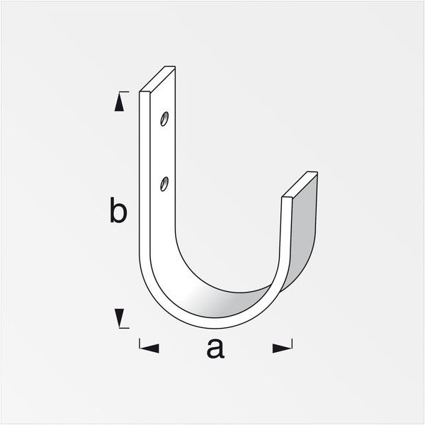 ALFER GANCIO PIATTO UNIVERSALE ACCIAIO ZINCATO MM 70 PORTATA KG55