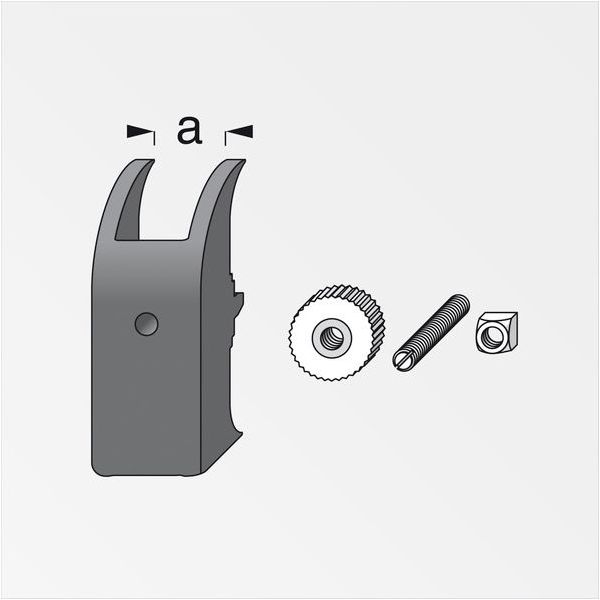 ALFER PROTEZIONE ANTITORSIONE IN PLASTICA NERA PER GANCI MM 16 PZ.2