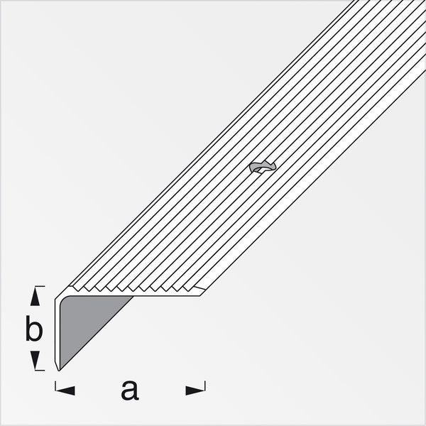 ALFER PROFILO PER SCALE ALLUMINIO ANODIZZATO ARGENTO MM41X23 MT2