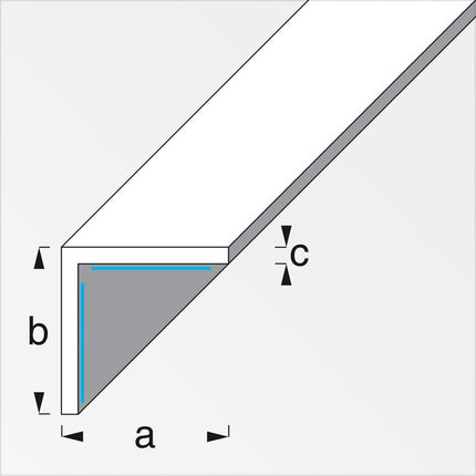 ALFER ANGOLARE LATI UGUALI ADESIVO PVC BIANCO MM10X10X1 MT1